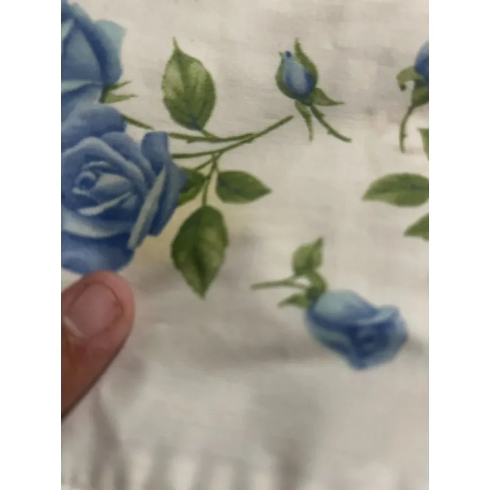 VTG Cannon Royal Family‎ Blue Twin Flat Sheet 50/50 Blend No Iron Stay Fresh